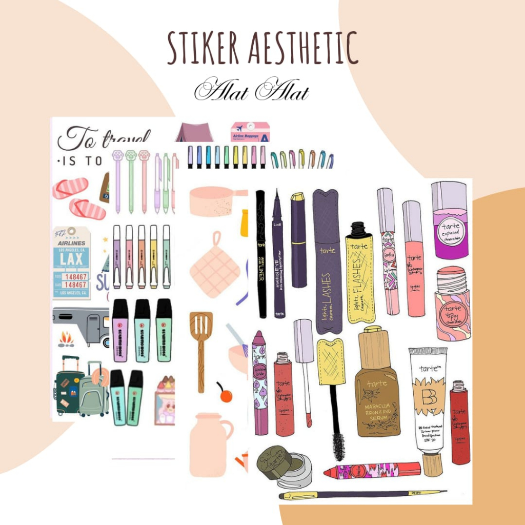 

[BUY 10 FREE 1] STIKER ALAT ALAT PACK AESTHETIC ANTI AIR GLOSY PREMIUM 135 GSM