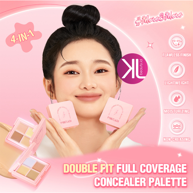 PINKFLASH Double Fit Full Coverage Concealer Palette Conceal