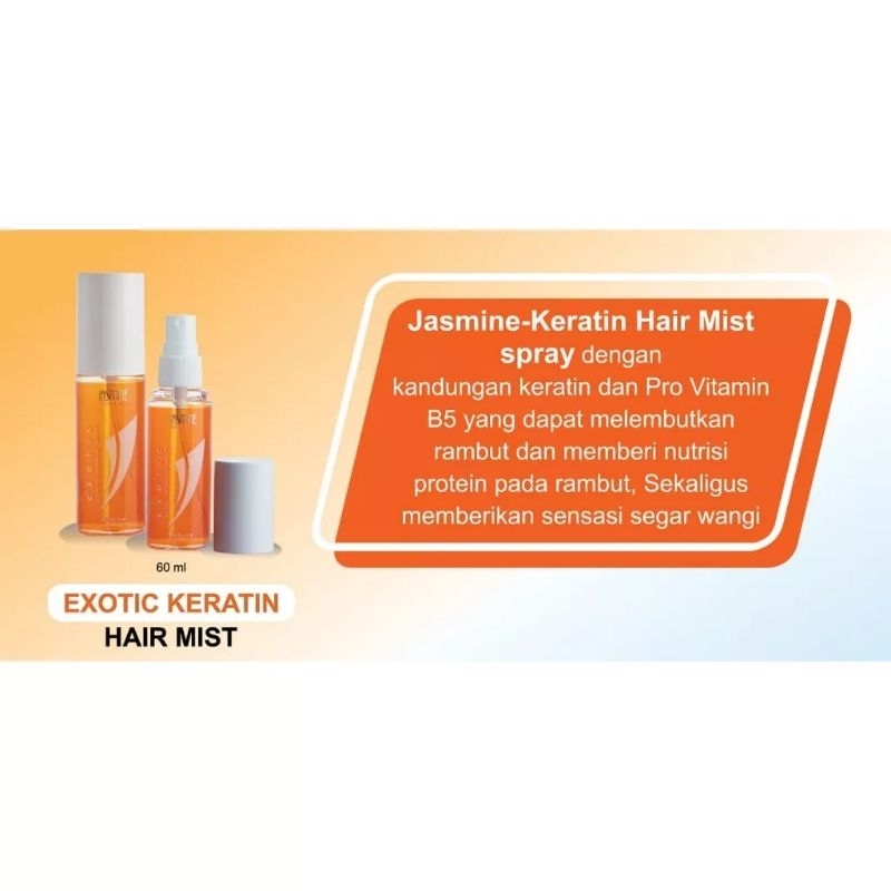JASMINE Shine &amp; Glow Exotic Keratin Hairmist With Pro Vit B5 60mL