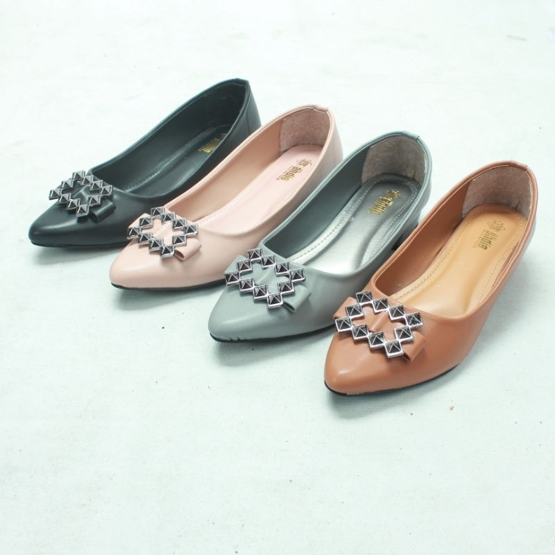 Andas Andis - Sepatu Flatshoes Wanita Hak 3cm Nakita