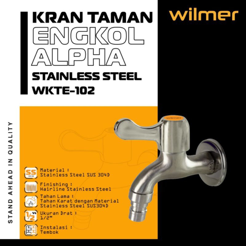 Kran Taman Stainless SUS304 ENGKOL / kran Taman Wilmer SUS304 / Keran Air / Kran Air