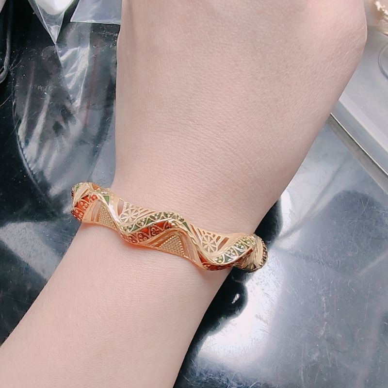gelang bangle Dubai warna itali mas asli