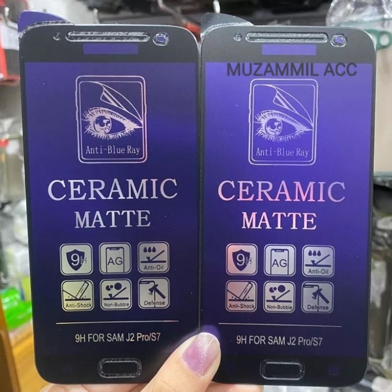 TG/ Temper galas Ceramic Blue SAMSUNG J2PRO TG Ceramic Blue Terbaru Pelindung