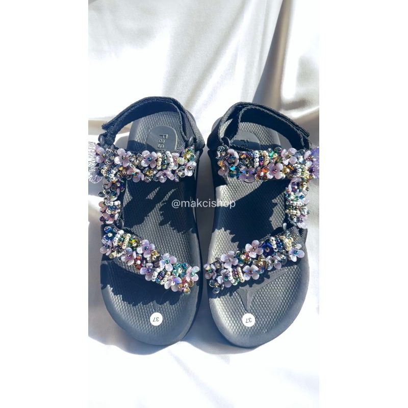FLOWER BEADS SANDALS