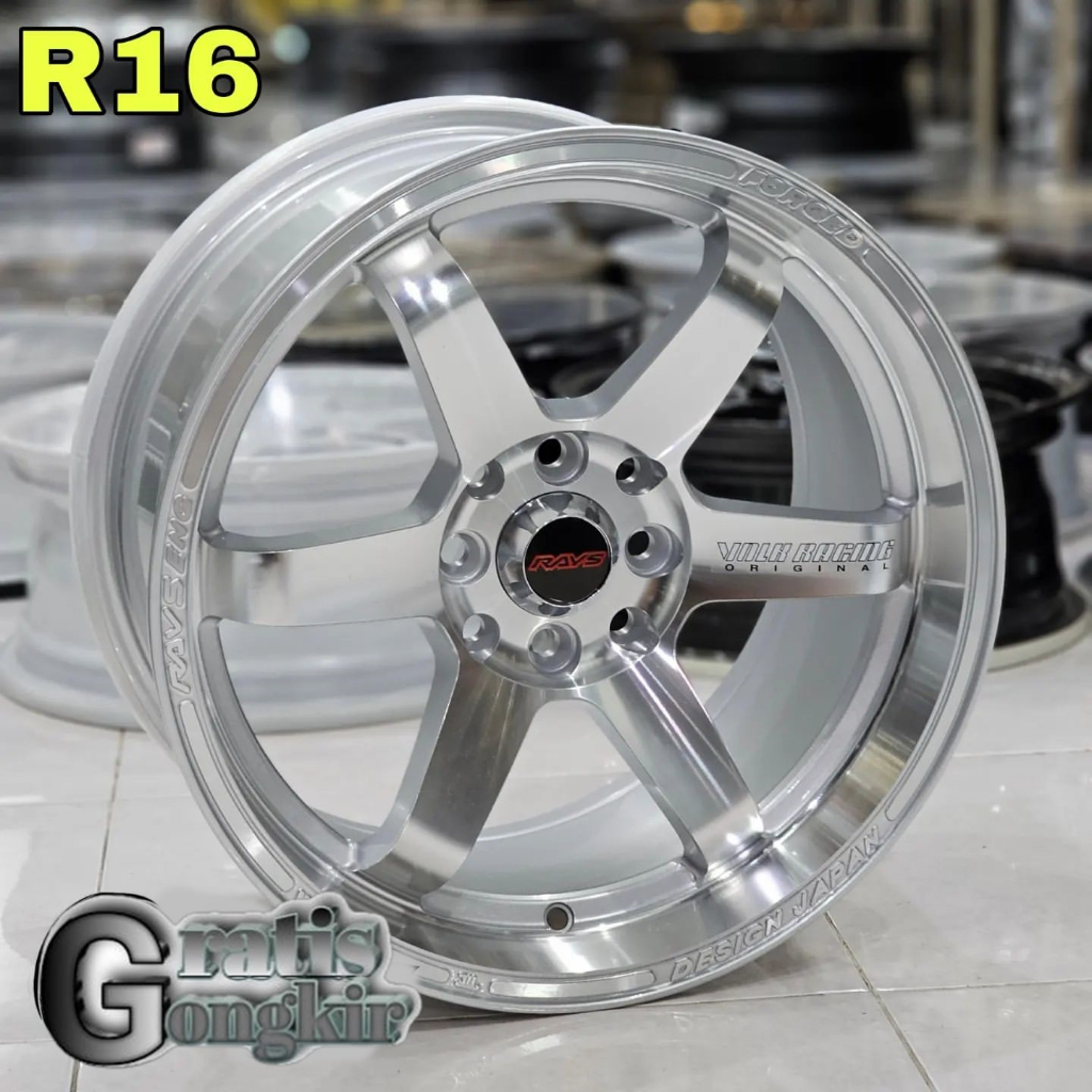 velg mobil ring 16x7/8,5 TE37 ROTA velg racing mobilio agya yaris freed swift jazz velg r16