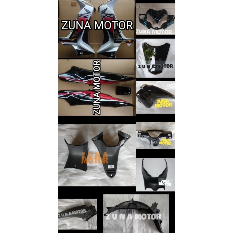 Full bodi supra x 125 R new betmen 2008 2009 hitam putih