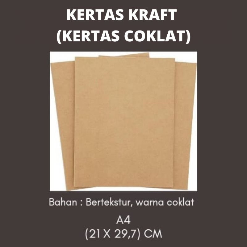 

KERTAS KRAFT 1 LEMBAR | KERTAS COKLAT 1 LEMBAR | KERTAS KRAFT A4