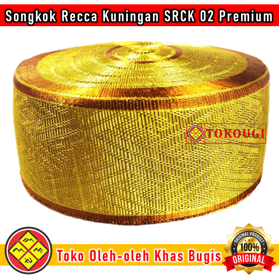 Songkok Recca Bugis Bahan Kuningan Type SRCK 02 Super Halus atau Premium Terbaru
