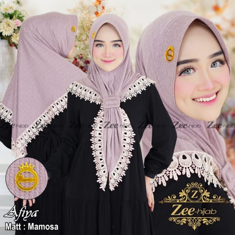 JILBAB AFIYA RENDA GESPER / JILBAB GESPER / JILBAB RENDA / JILBAB INSTAB / JILBAB INSTAN JERSEY / BERGO GESPER / HIJAB RENDA / JILBAB PRADA