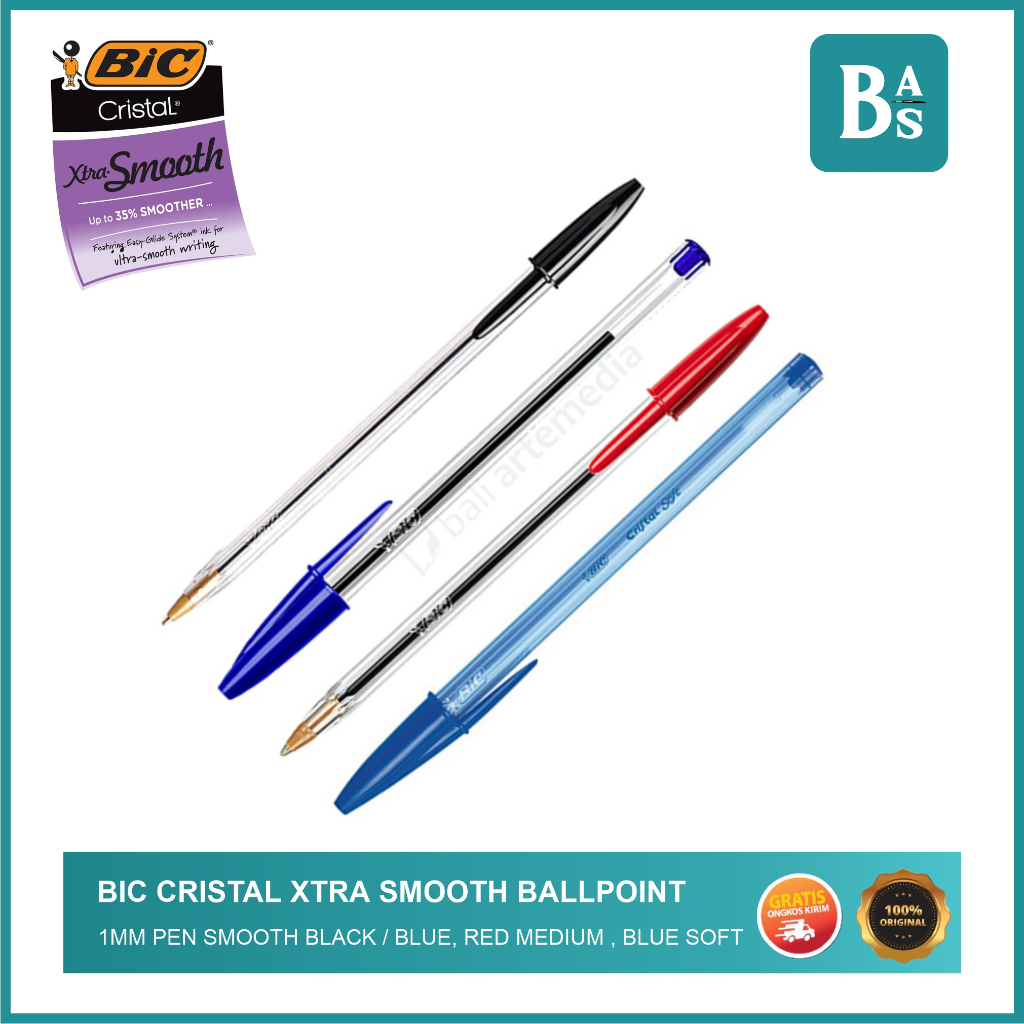 BIC Cristal Xtra Smooth Ballpoint Pen 1mm