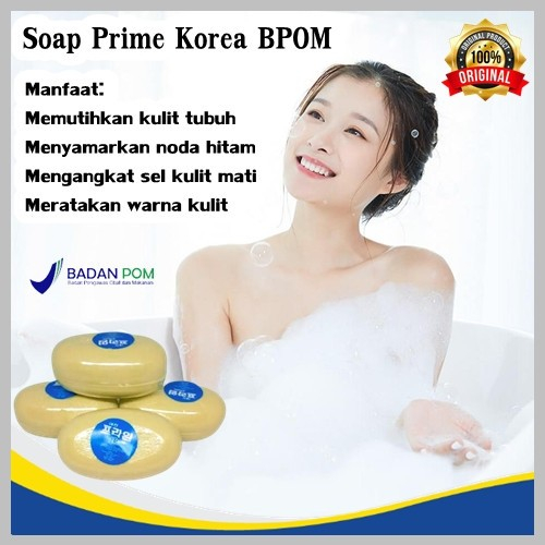 SABUN PEMUTIH BADAN DAN WAJAH - SABUN KOREA KUNING ORI BPOM