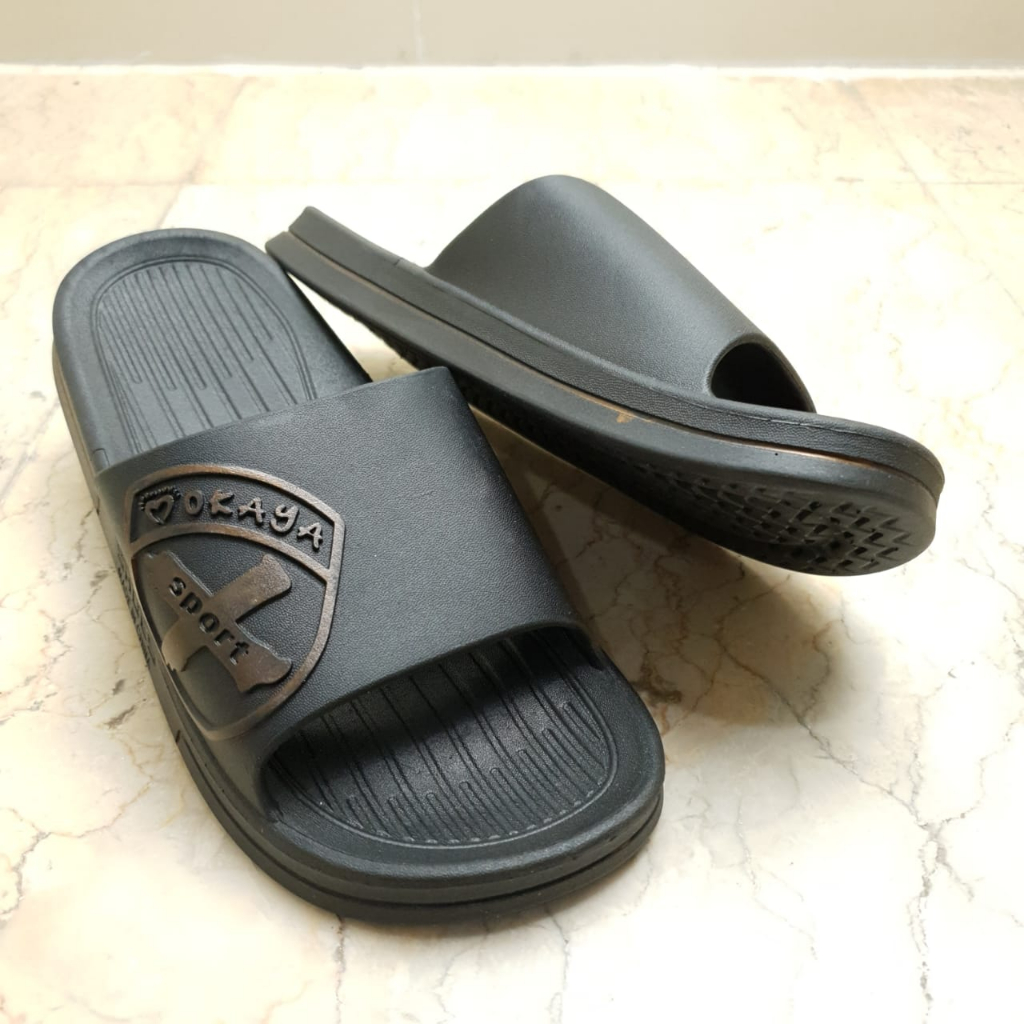 Sandal Slop Karet PCU Pria Motif Mokaya Sport Shield MKY 8869-30 40-44