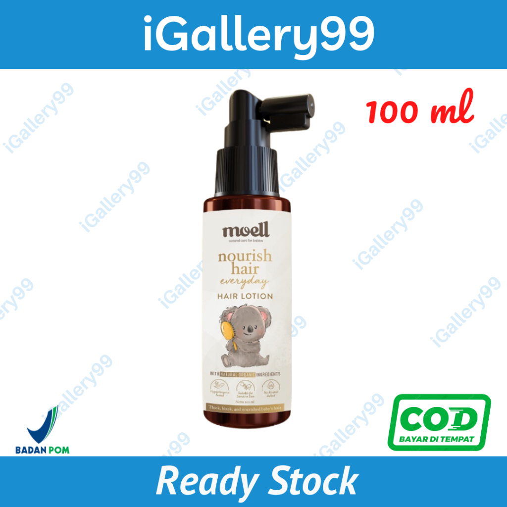 Moell Nourish Hair Everyday Hair Lotion 100ml Hair lotion anak Menutrisi rambut bayi