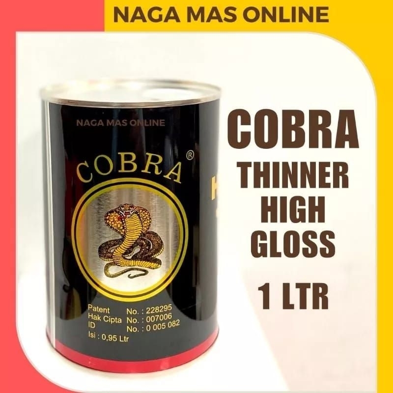 THINNER COBRA HITAM / HIGH GLOSS THINNER PENGENCER CAT 1 LITER