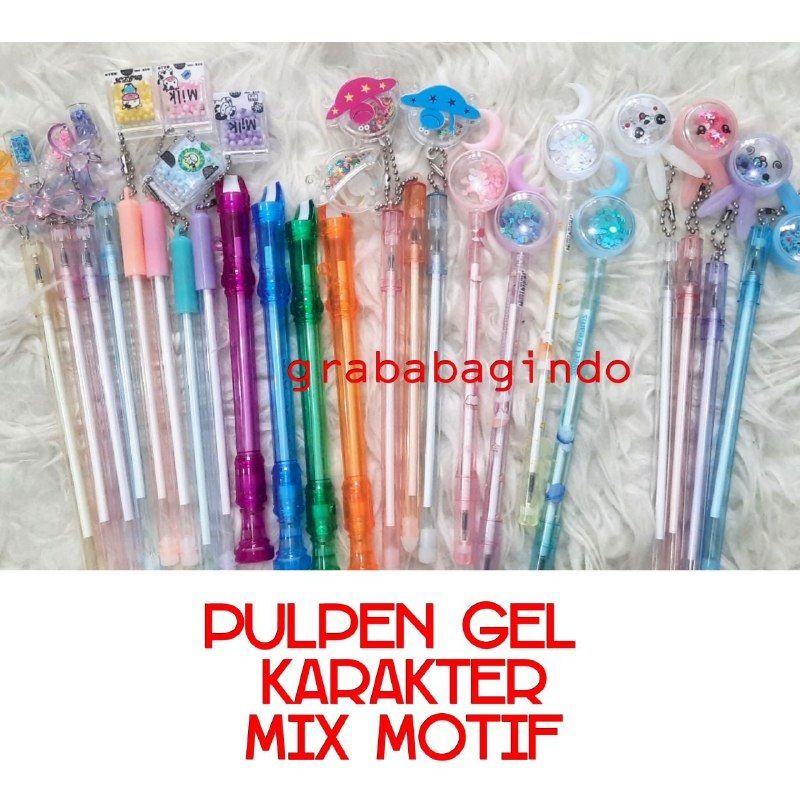 

1 LUSIN PULPEN KARAKTER (12 PCS) PULPEN SEKOLAH KULIAH / INK GEL PEN / PENA BONEKA BOLEH MIX MOTIF