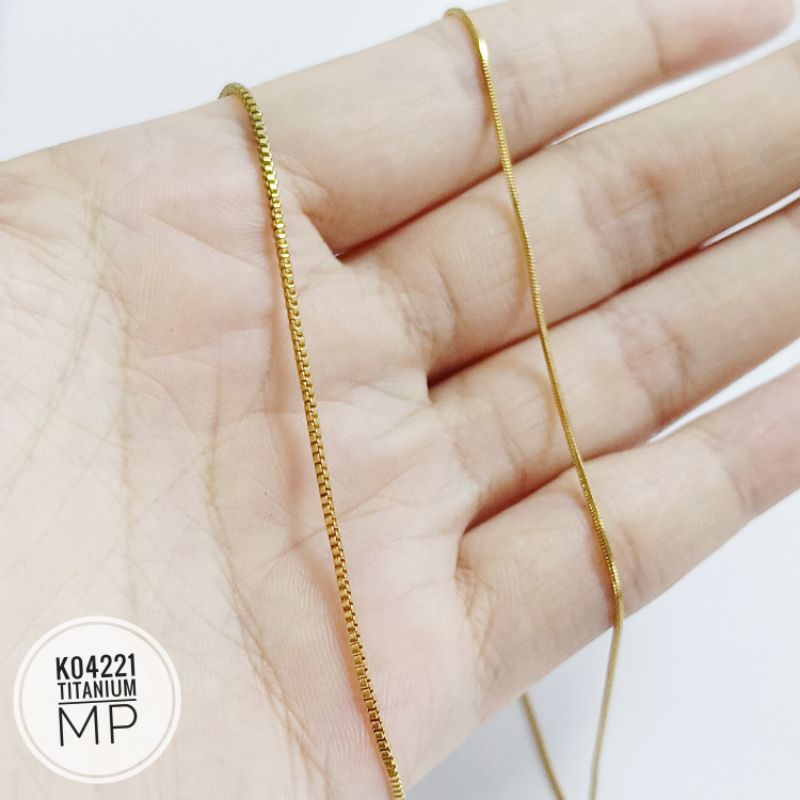 Kalung anak titanium 35cm gold K04221