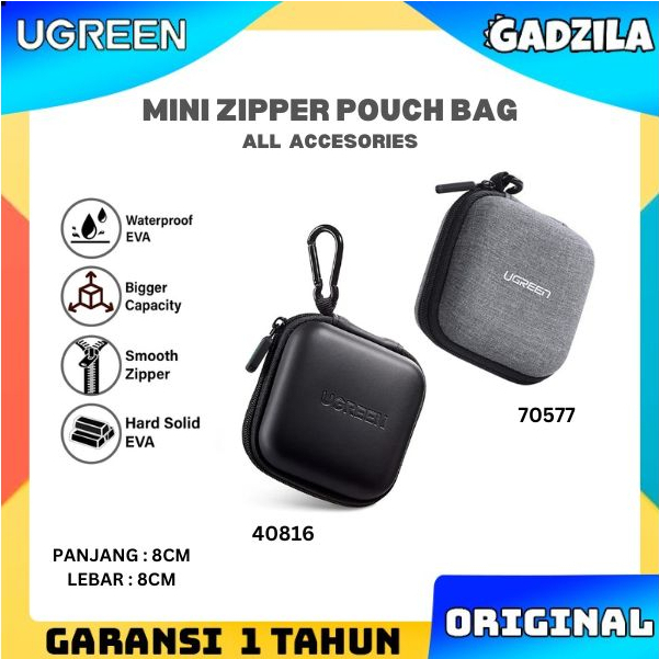 UGREEN TEMPAT CASE AIRDOTS EARPHONE MULTIFUNCTIONAL BAG WITH ZIPPER