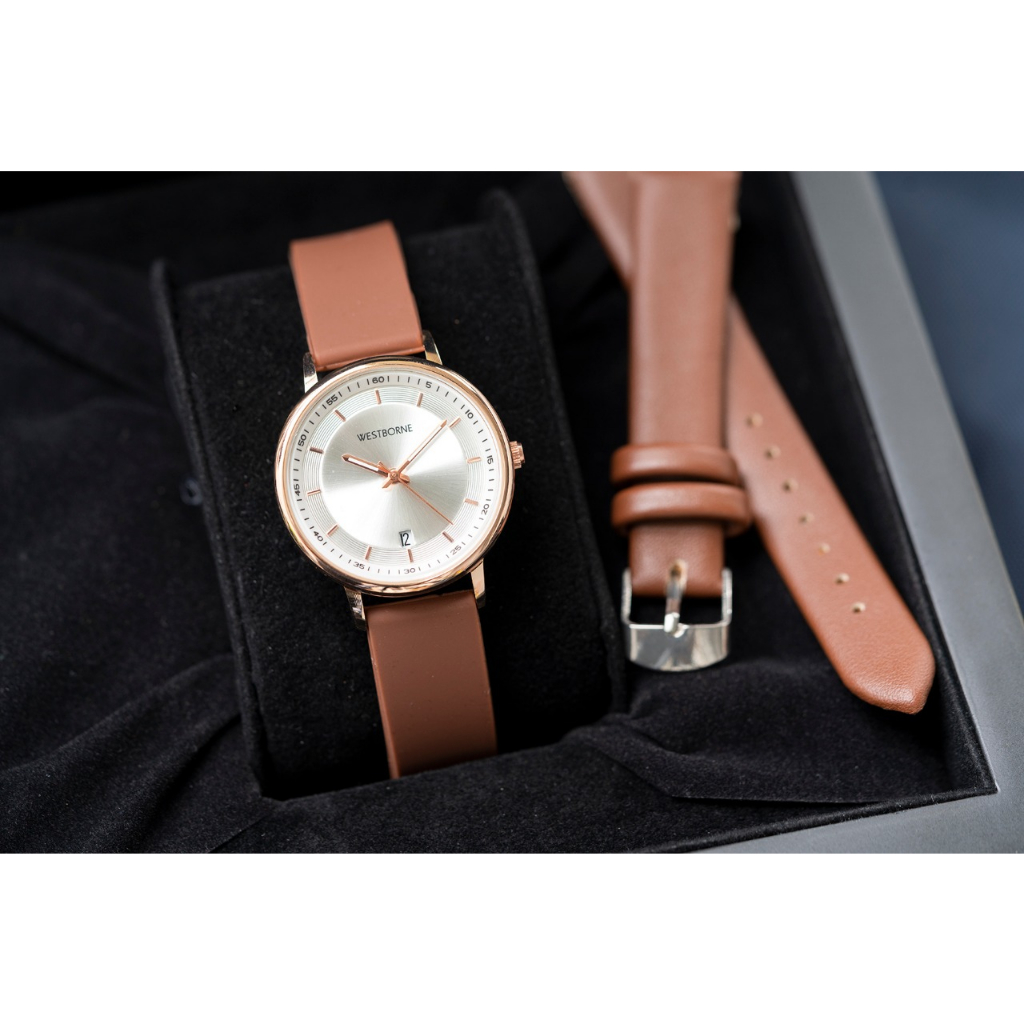 JAM TANGAN WANITA WESTBORNE 1106-TNT 01, 2STRAP TANGGAL AKTIF