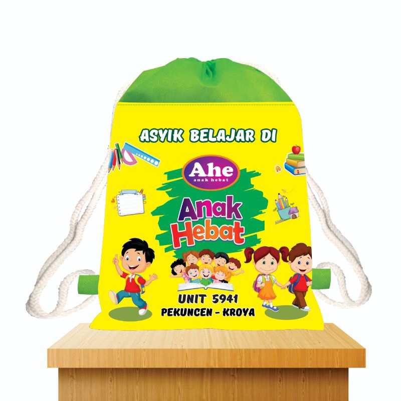 

TAS ULTAH - RANSEL SERUT SATU KANTONG - FREE DESAIN NAMA & FOTO.