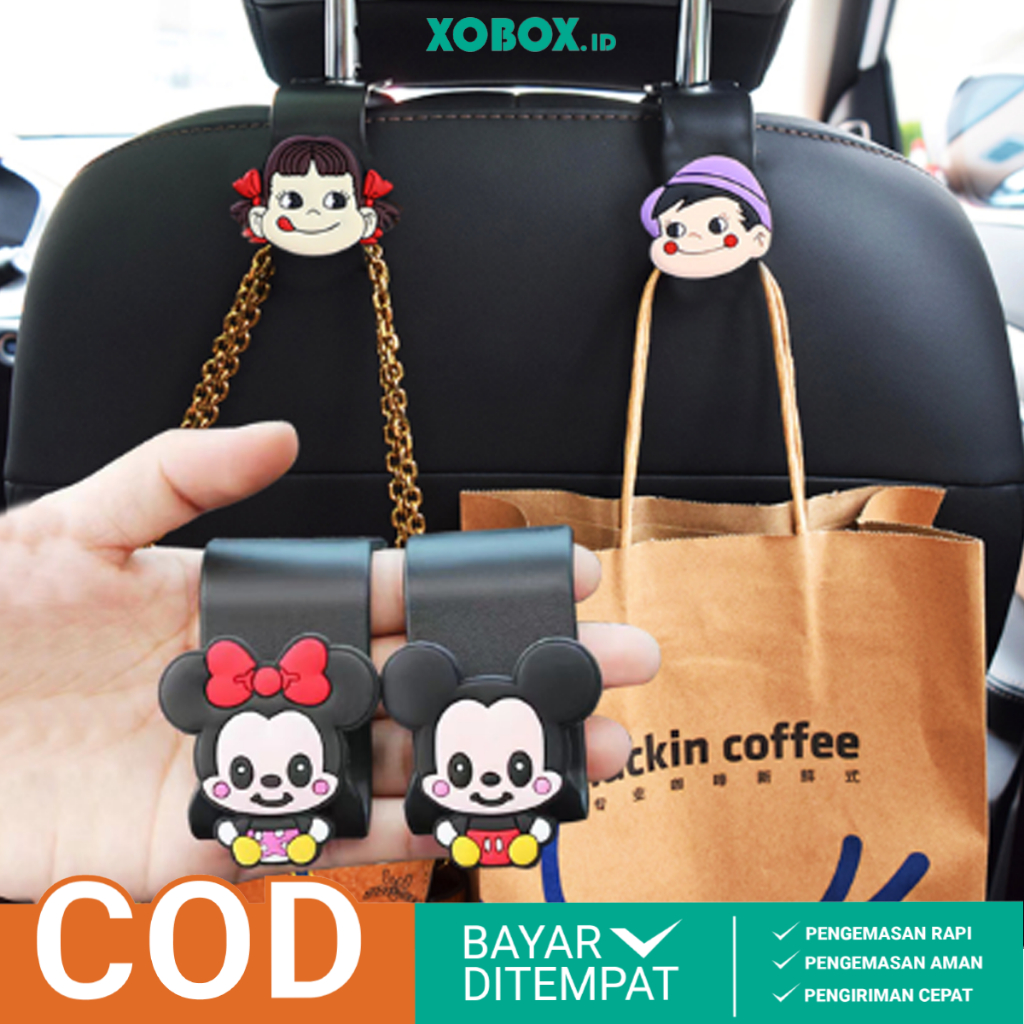 Car Hook Hanger Gantungan Kait Kursi Mobil Universal Karakter Lucu HM034 - XOBOX