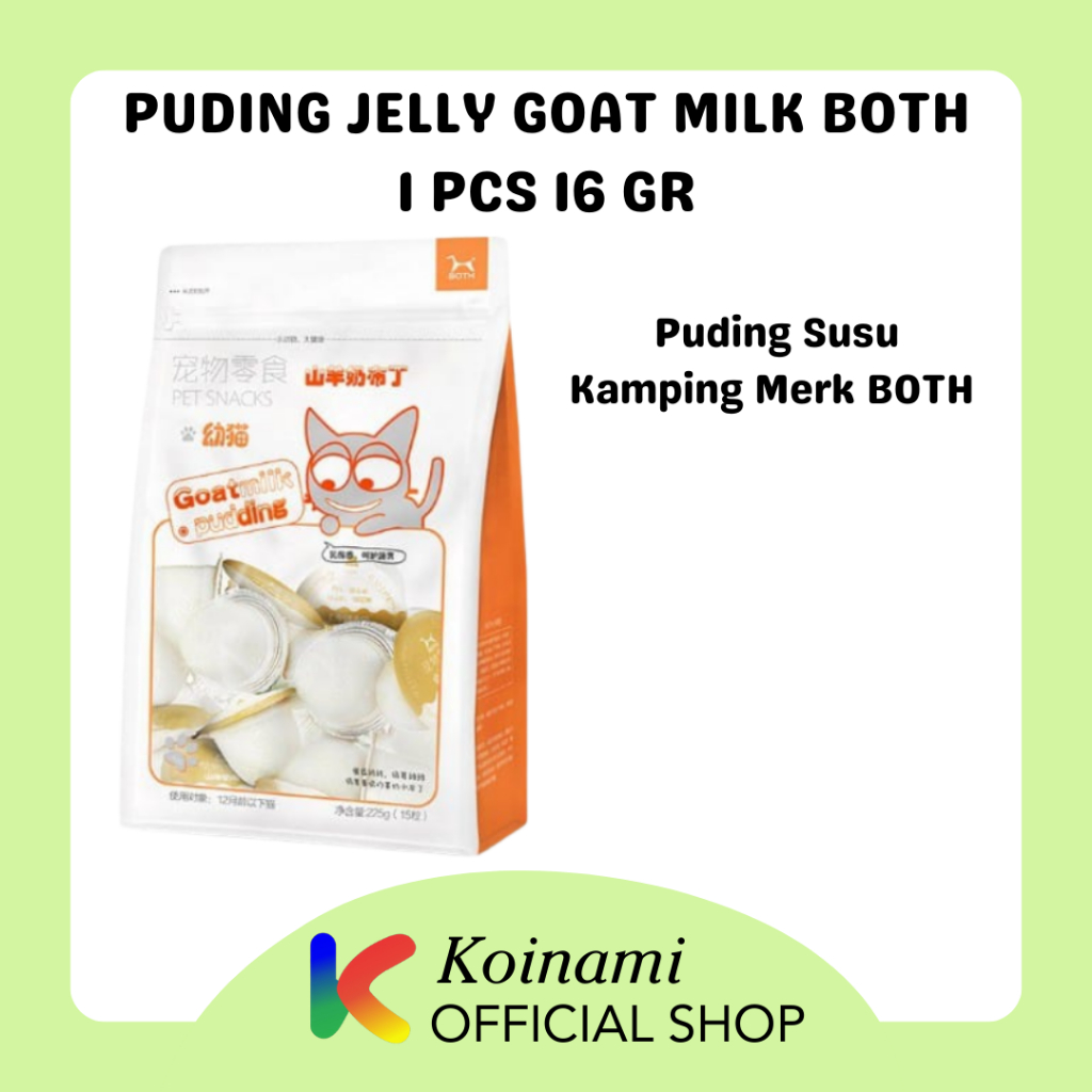 Pudding Jelly Goat Milk Both @1pcs 16gr / Puding Susu Kamping Merk BOTH / Original Korea Cemilan Pet Kucing