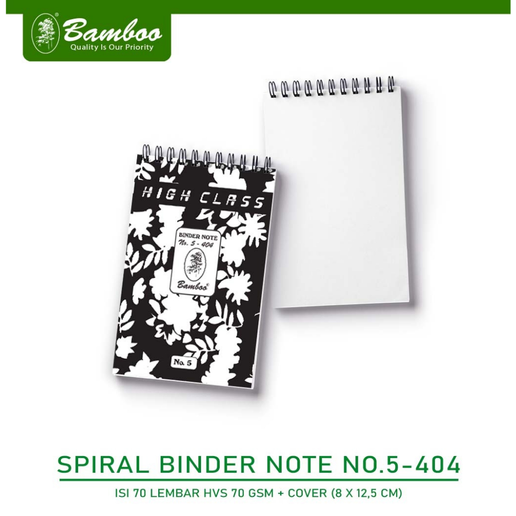 

Bamboo Binder Note No.5 - 404 Note Book Hitam [20 Pcs]