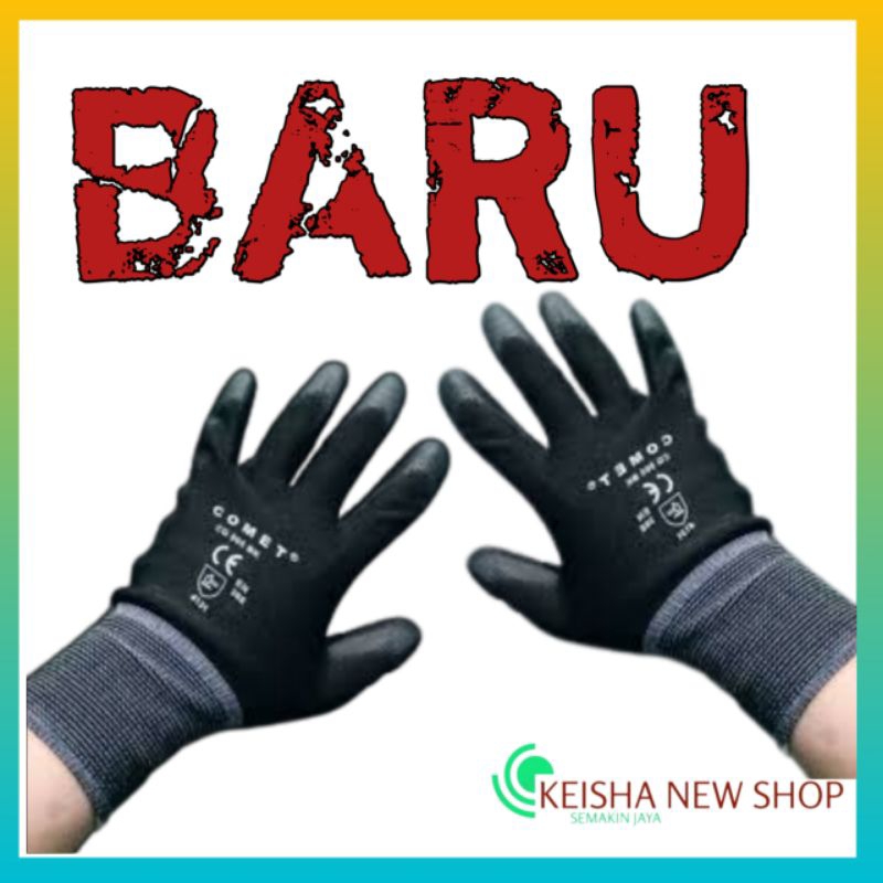 Sarung Tangan Kerja Karet Nylon Anti Slip Palmfit Glove