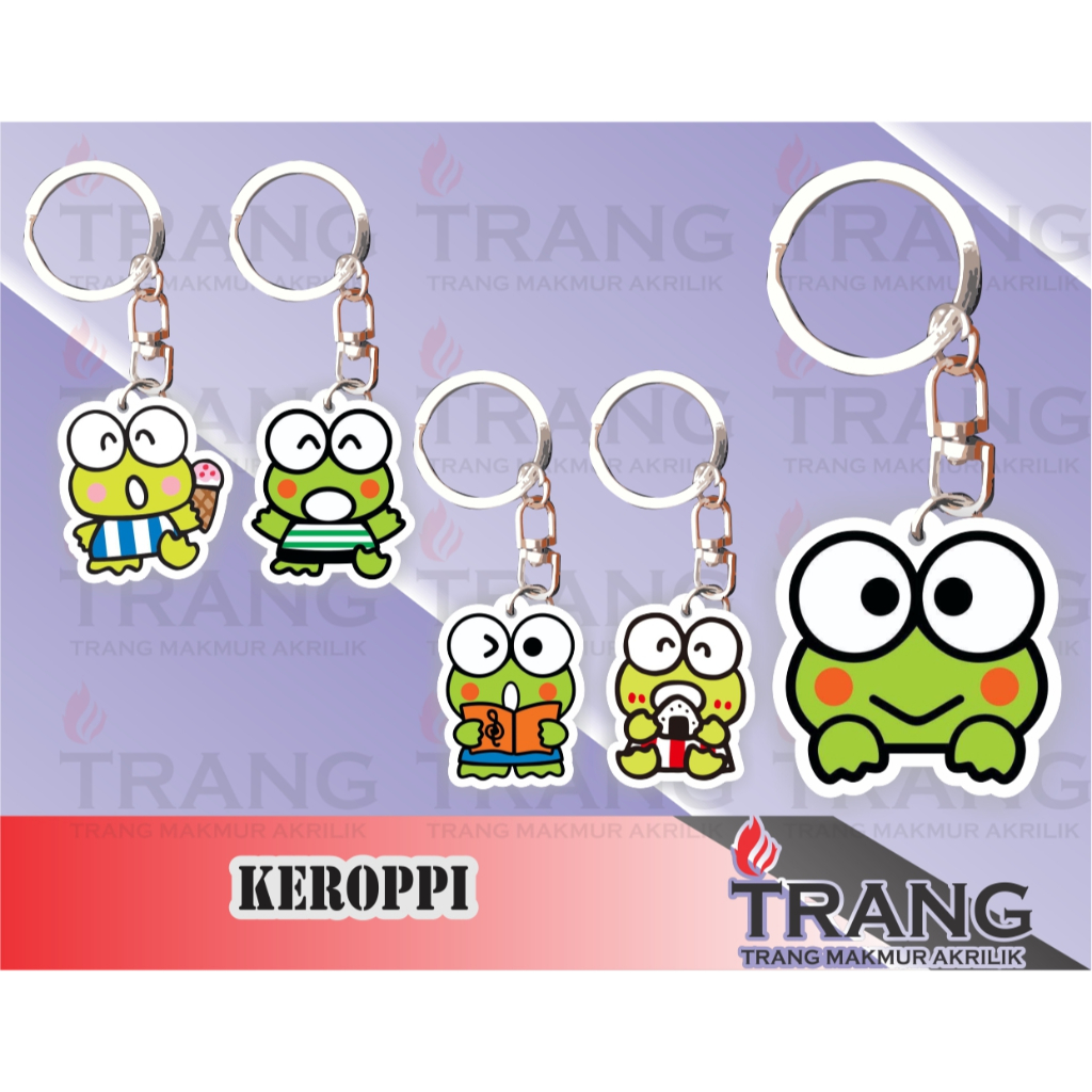 Gantungan Kunci Akrilik Keroppi Sanrio/Acrylic Keychain Keroppi Sanrio