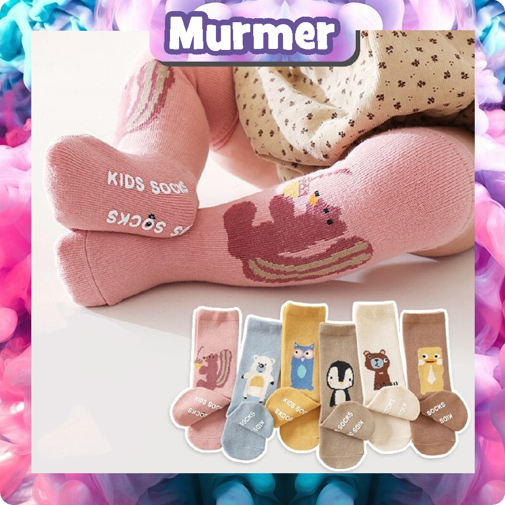 MurmerOfficial Kaos Kaki Panjang Karakter Hewan Kaus Kaki Anak Bayi Motif Unik Baby Animal Socks Kids Import KK083