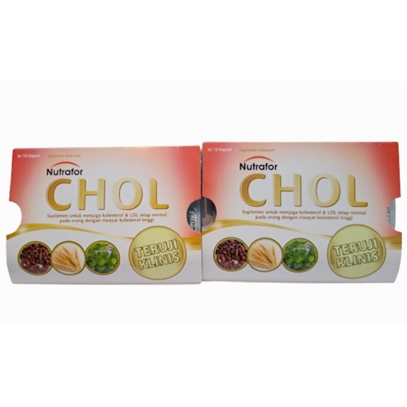 Nutrafor Chol | obat herbal kolesterol | per strip isi 10 capsul