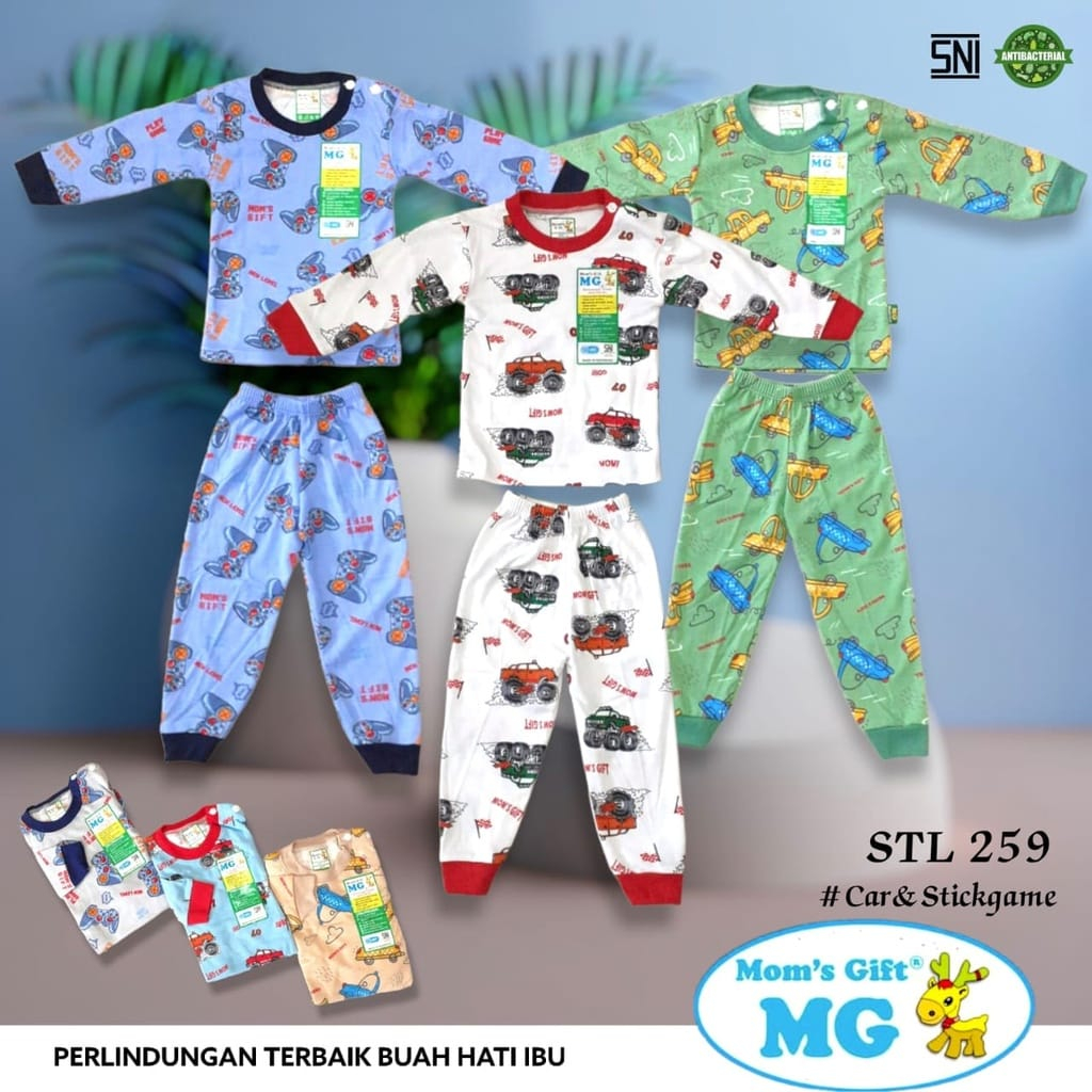 MOM'S GIFT Setalan Panjang Bayi Motif Full Print Uk S, M, L, XL, SNI