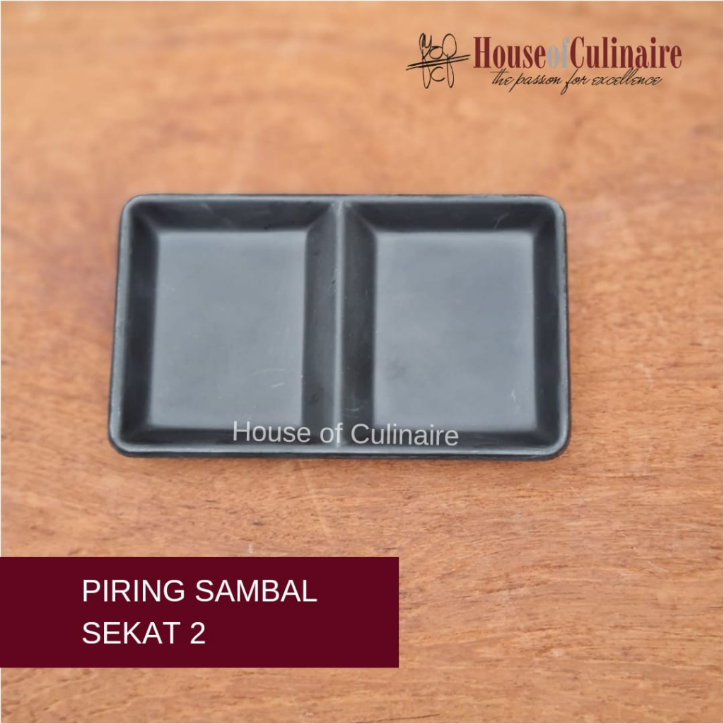 Piring Saos Sambal Melamin Sekat 2 Pisin Ala Jepang Estetik