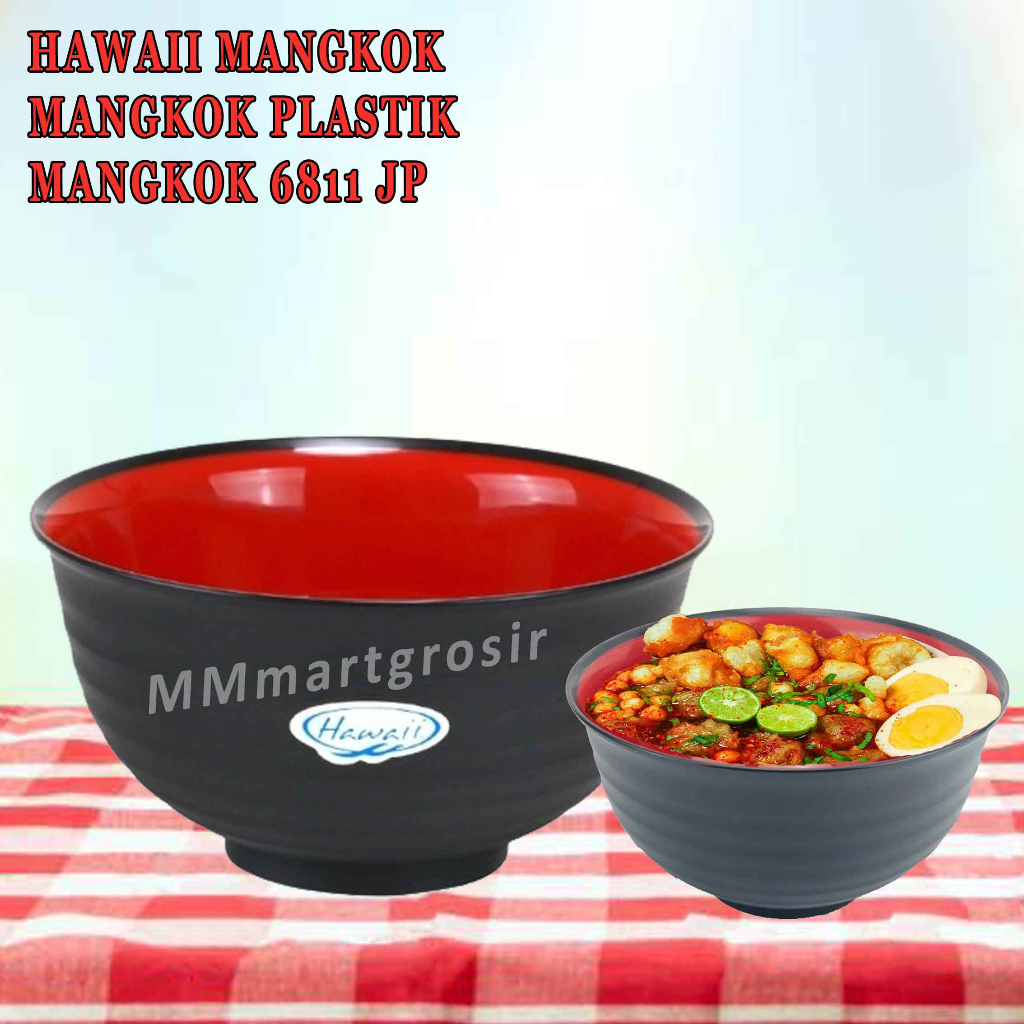 Hawaii Mangkok / Mangkok Plastik / Mangkok Ramen / Uk.17cm