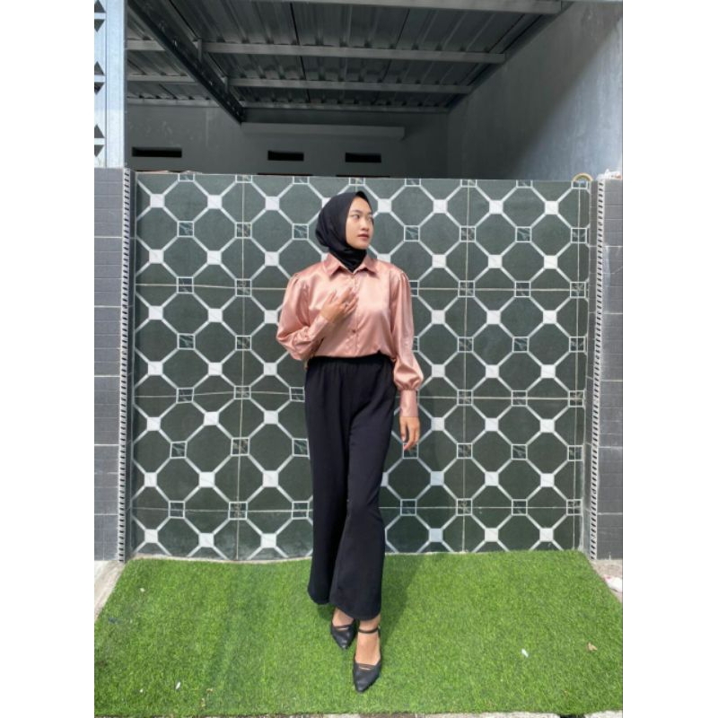 JASMINE BLOUSE / ATASAN WANITA SATIN / BLOUSE SATIN / KEMEJA SATIN