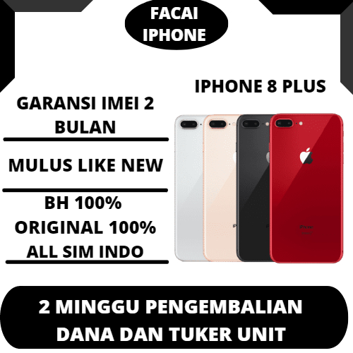 Iphone 8 Plus 256GB Black/Red/Gold/Silver Second /bekas 100% Original Fullset Mulus iphone 8plus