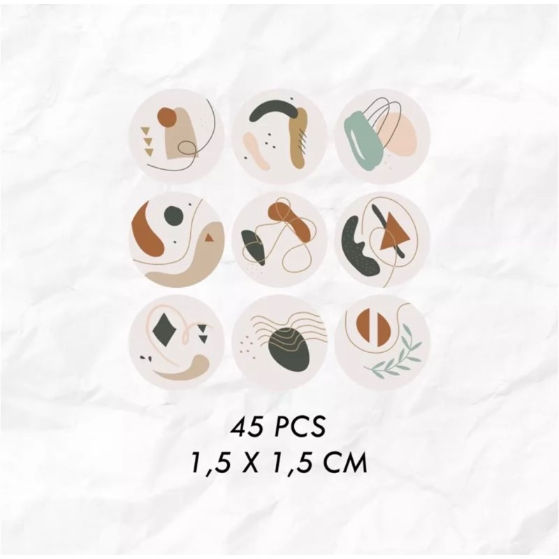 

stiker bulat earth tones