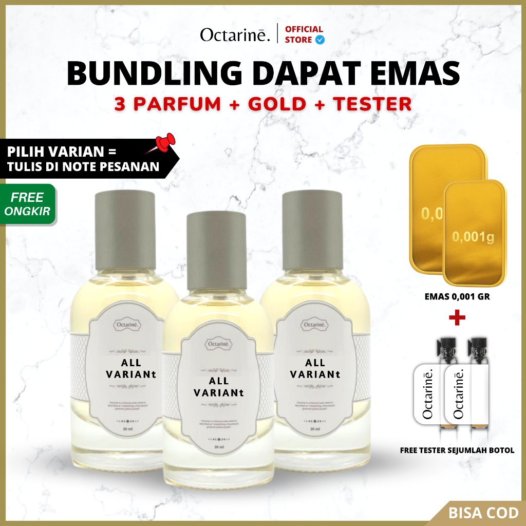 [ Gratis Emas ] PROMO Bundling Beli 3 Botol Parfum 30ml Bebas Pilih Variant - Octarine