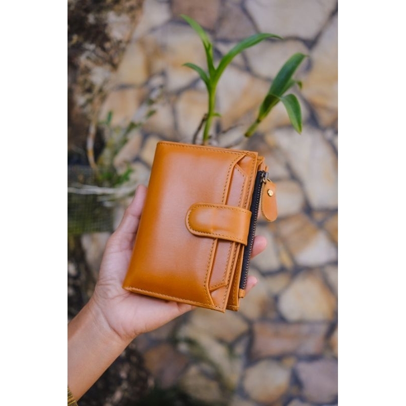 Dompet Kulit Asli Wanita Gia Wallet Dompet Lipat Dompet Kartu