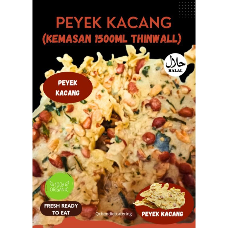 PEYEK KACANG ( KEMASAN THINWALL 1500ML FULL ISI)