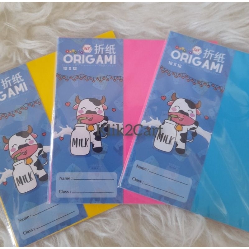 

kertas lipat 2 sisi 12cm, 14cm / kertas origami