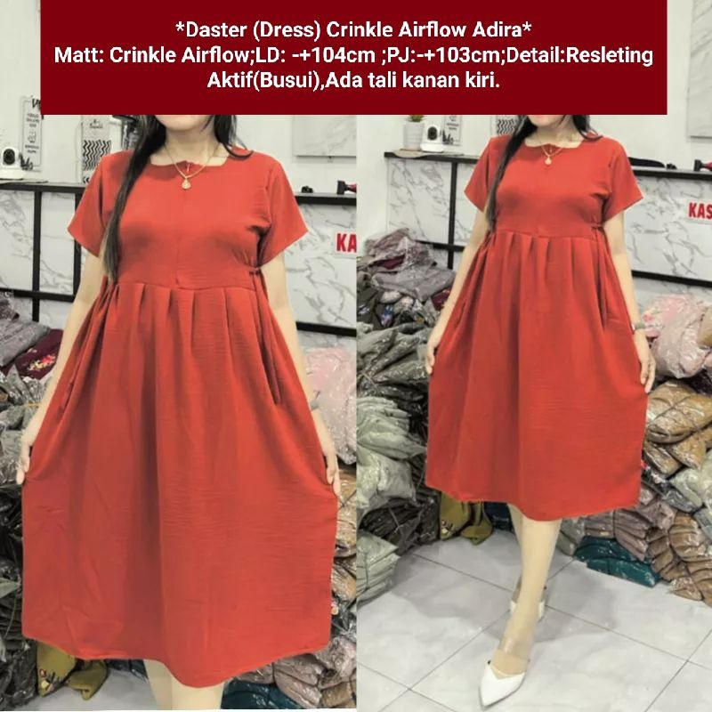 Daster Dress Crinkle Airflow Adira Resleting Busui / Daster Crinkle Airflow / Dress Crinkle / Daster Crinkle Airflow / Daster Crinkle Murah / Daster Harian / Daster Nyaman / Daster Crinkle Murah / Daster Crinkle Super