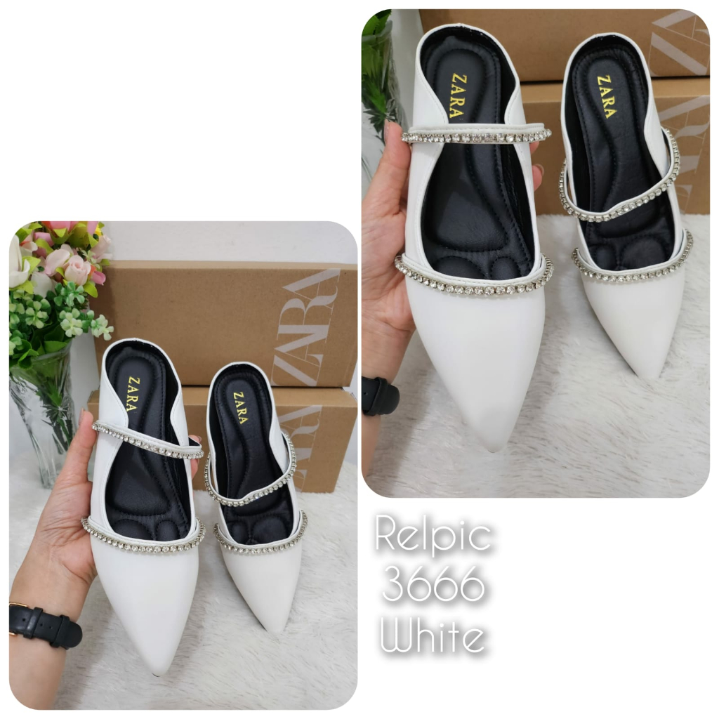 Sandal wanita Mules Cantik import Heels 2cm kode 3666