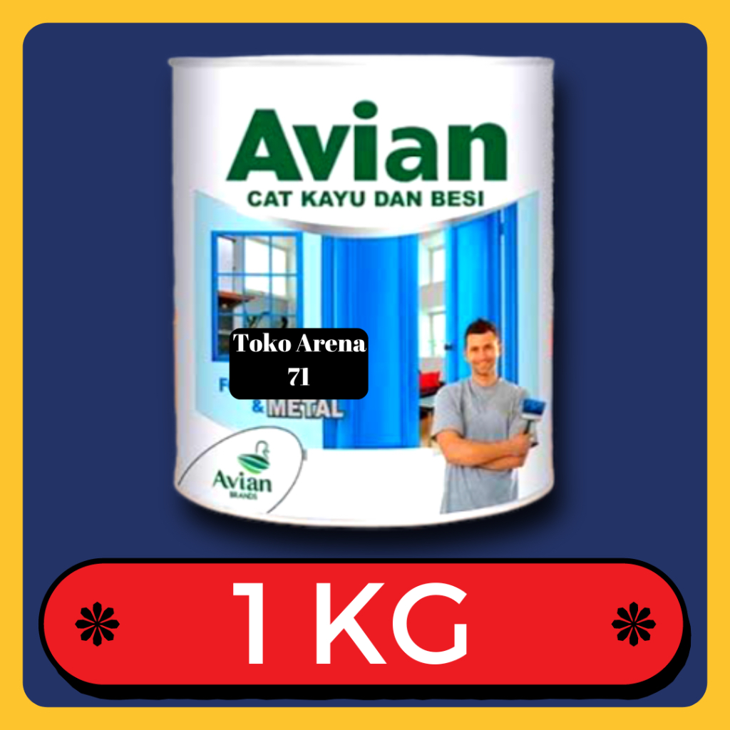 Cat Kayu dan Besi Merk Avian 1kg / Cat Minyak Avian 1 kg 0.9 Liter 1L