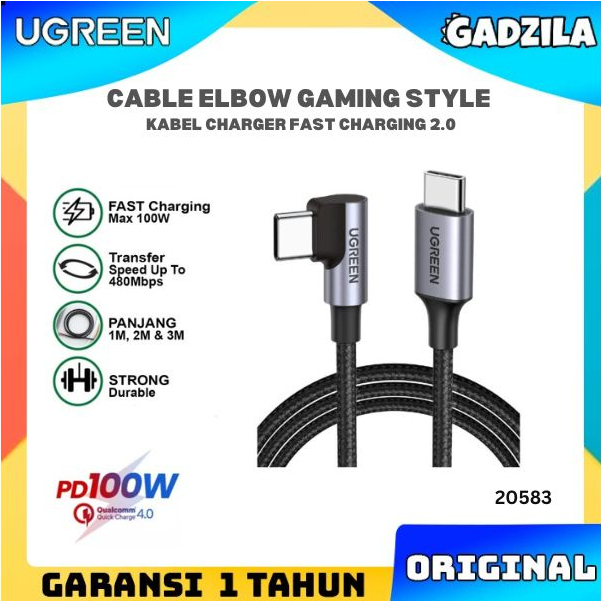 UGREEN Kabel Charger C to Type C Fast Charging 100W Cabel Data Charger Samsung S21 S22 iPad Pro MFI US334