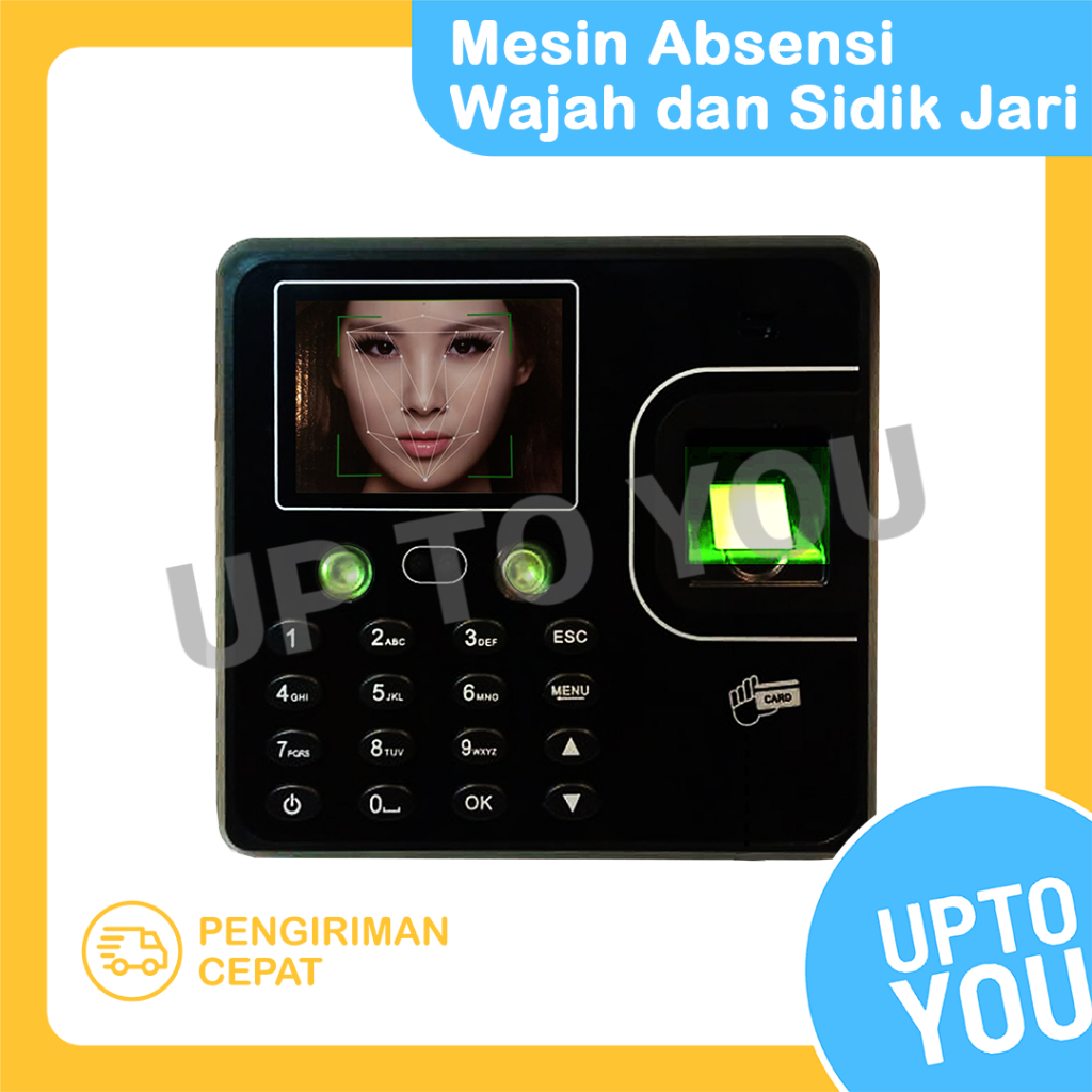Mesin Absensi Wajah dan Sidik Jari - Face Attendance Finger Print and  Access Control EY-F162