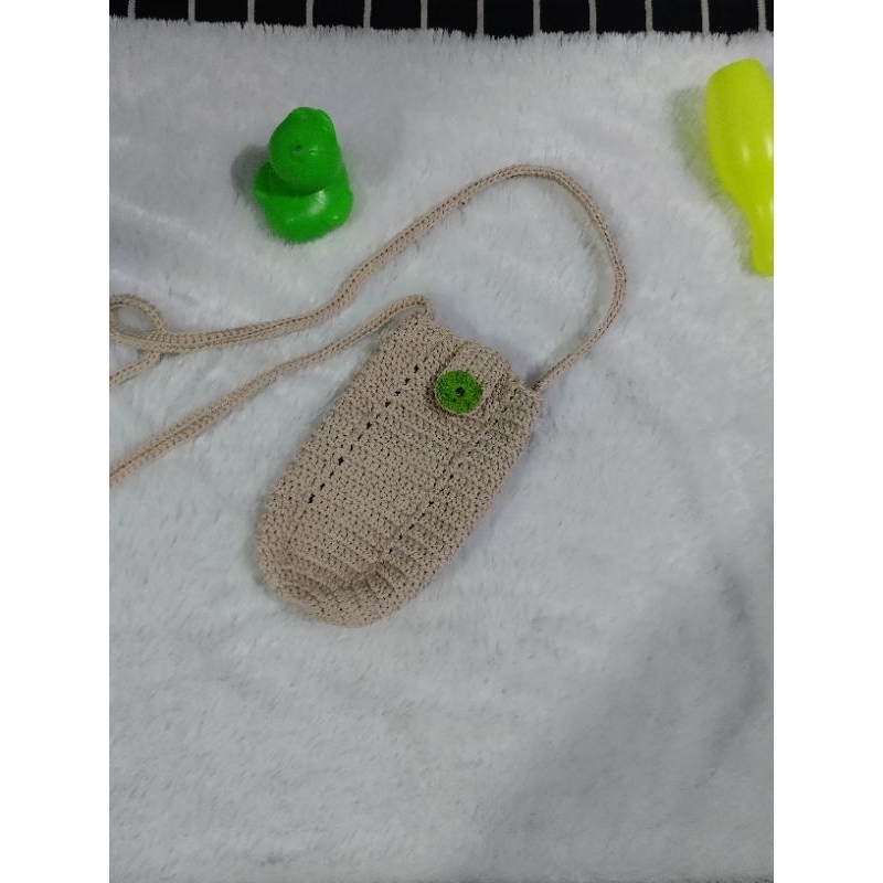 tas hp rajut selempang handmade|wanita|kecil|lucu|kekinian