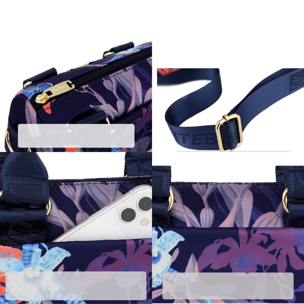 TAS SELEMPANG WANITA KOREA IMPORT SHOULDER BAHU SLING BAG BRANDED NILON ANTI AIR MOTIF BUNGA MURAH SIMPLE LUCU BATAM SIBUI KEKINIAN TA831M4 PREMIUM REMAJA CEWEK FASHION