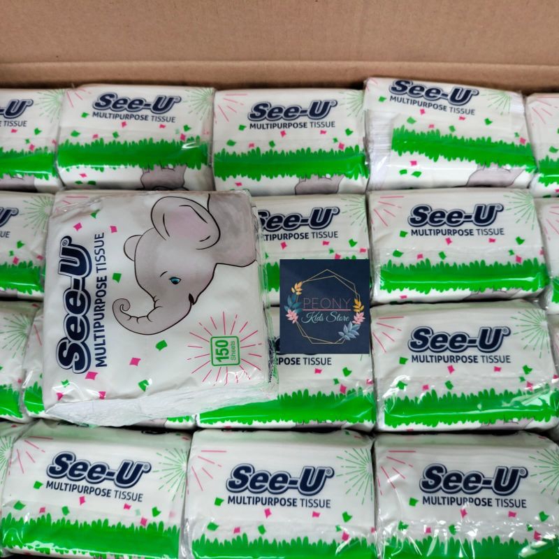 SEE-U TISSUE POP UP GAJAH 150s/tisu serbaguna embos/tisu kuliner 150 sheet