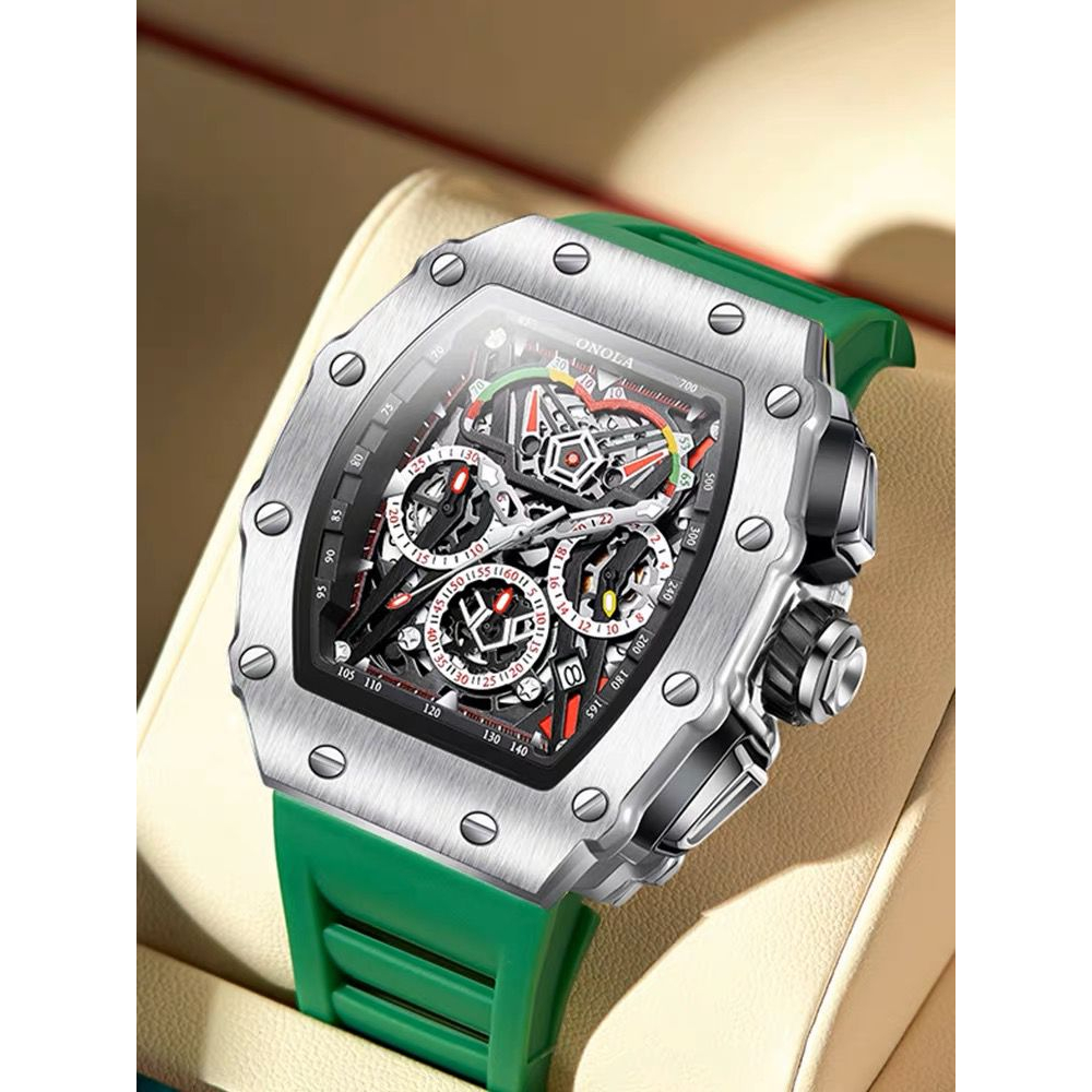 [COD] Jam Tangan Pria Fashion RM Chrono Aktif Strap Rubber