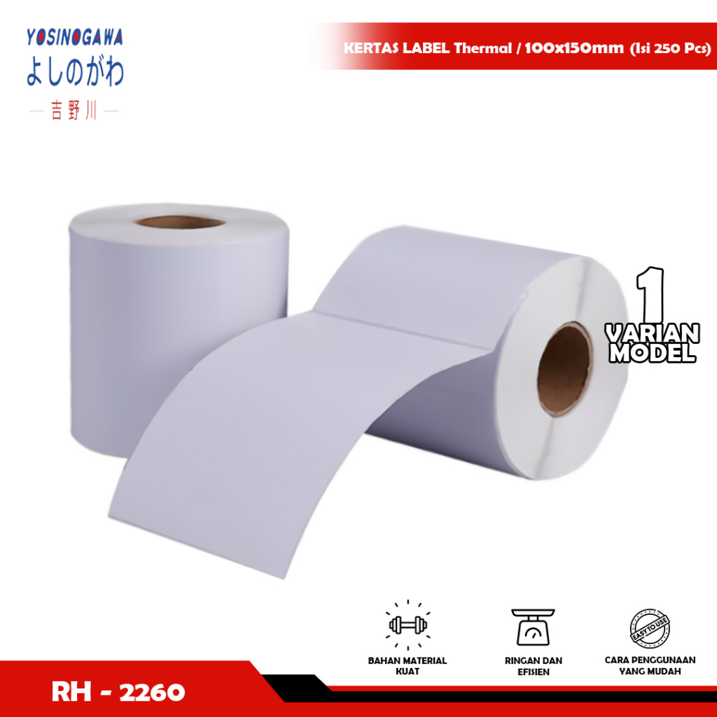 KERTAS LABEL Sticker Barcode Thermal / 100x150mm (ISI 250 PCS)